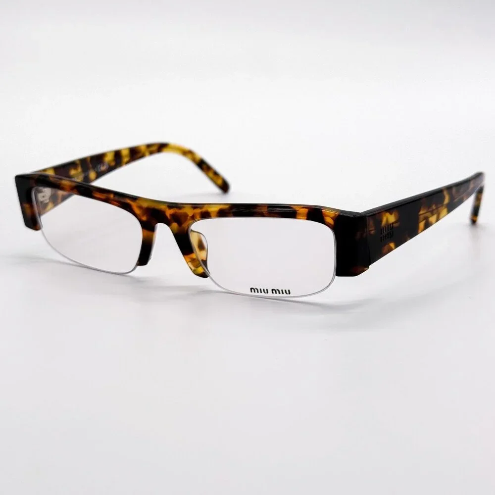 NEW MIU MIU EYEGLASSES MUB07S 14L08N HAVANA WOMEN MU B07S SMU B07